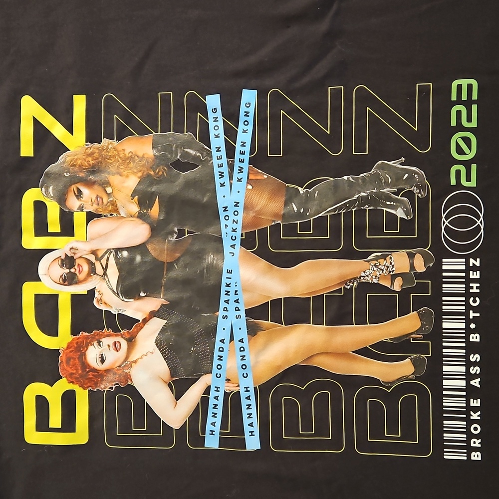 BABZ Broke Ass B*tchez 2023 Black short sleeve graphic tour tee XL NWOT Drag 👑 - Picture 2 of 8